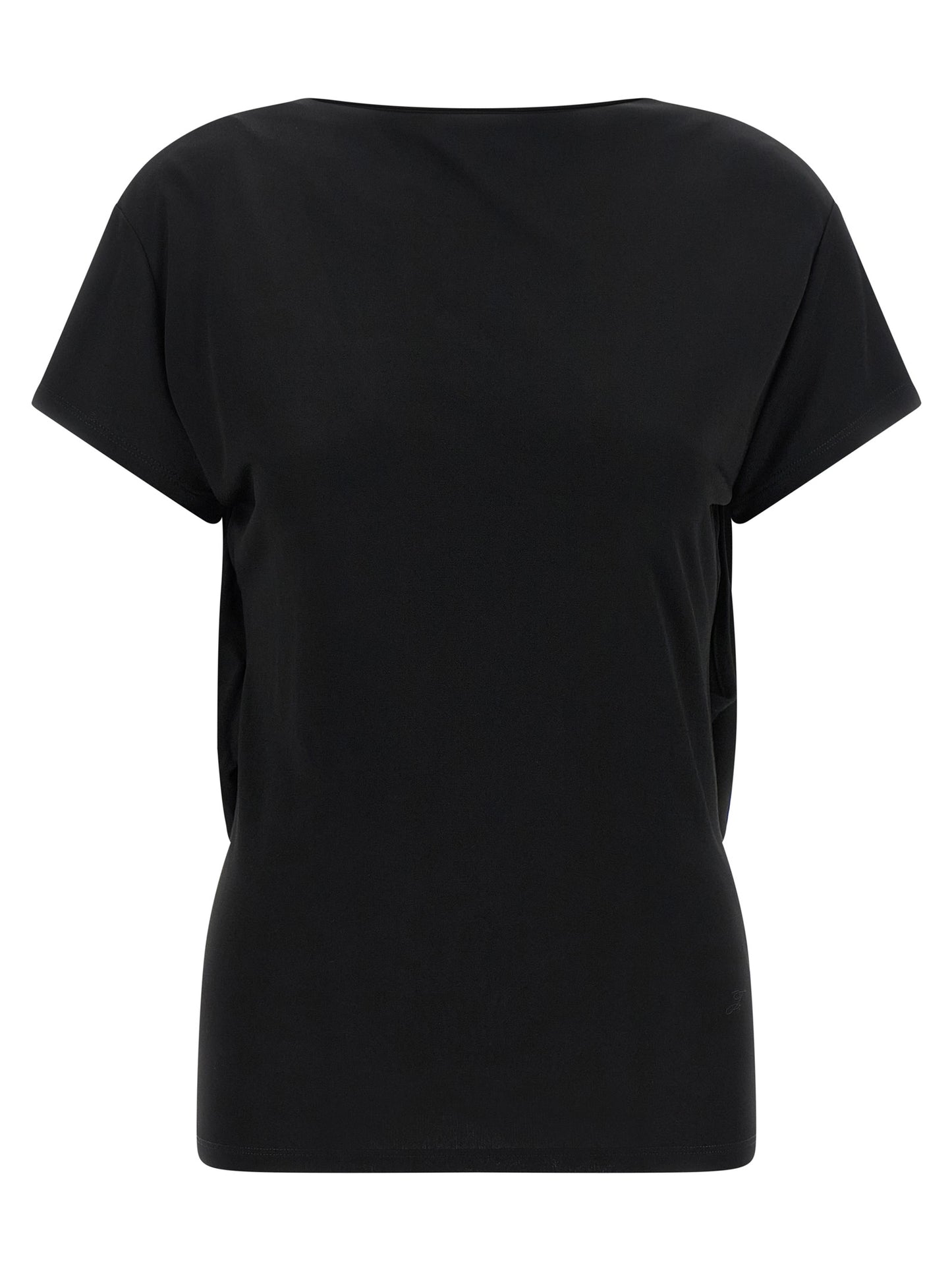 Black Viscose T-Shirt