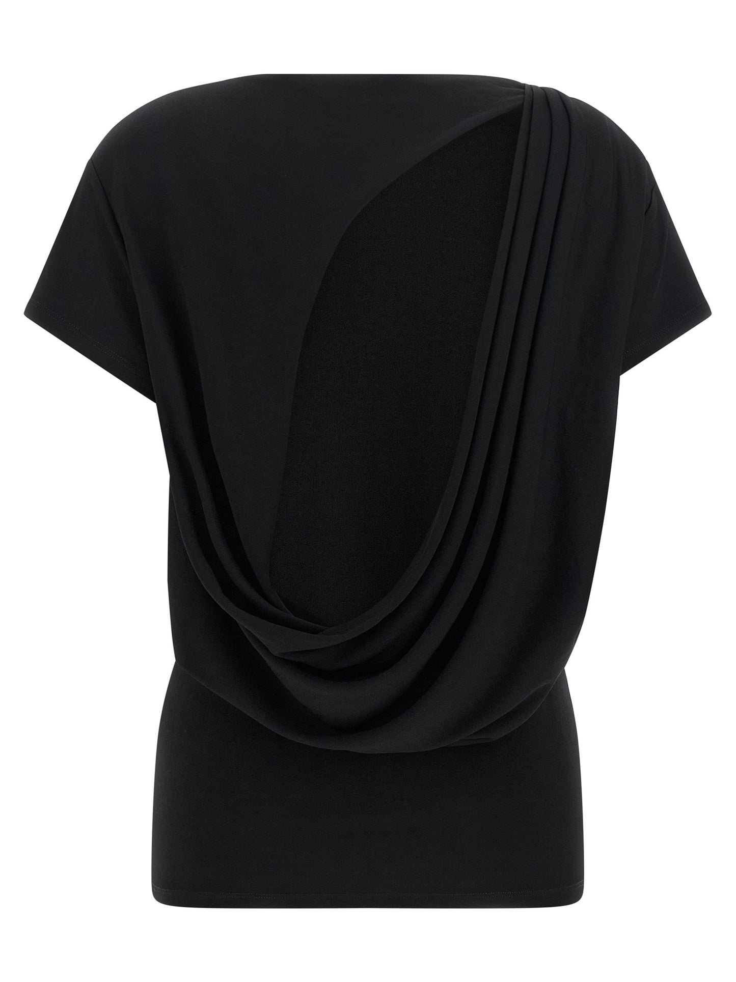 Black Viscose T-Shirt