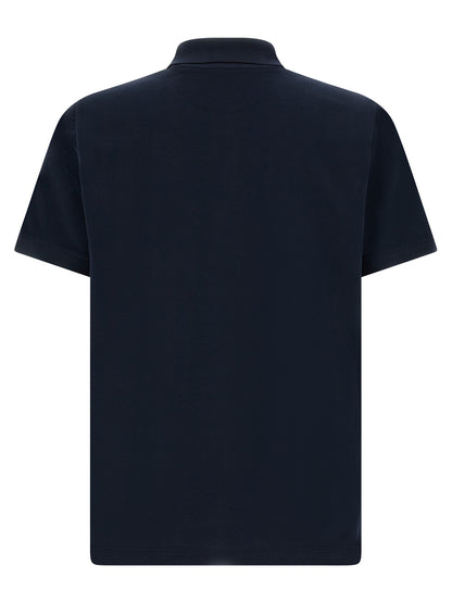 Blue Cotton Polo Shirt