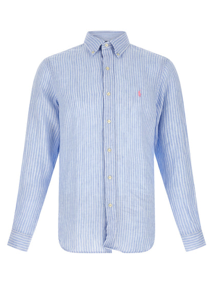 Blue Linen Blouse