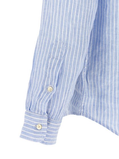 Blue Linen Blouse