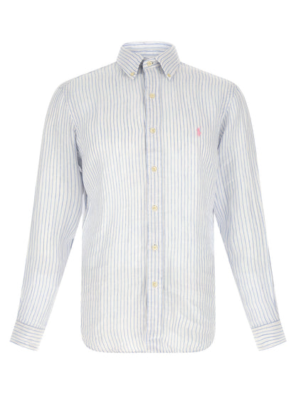 Blue Linen Blouse