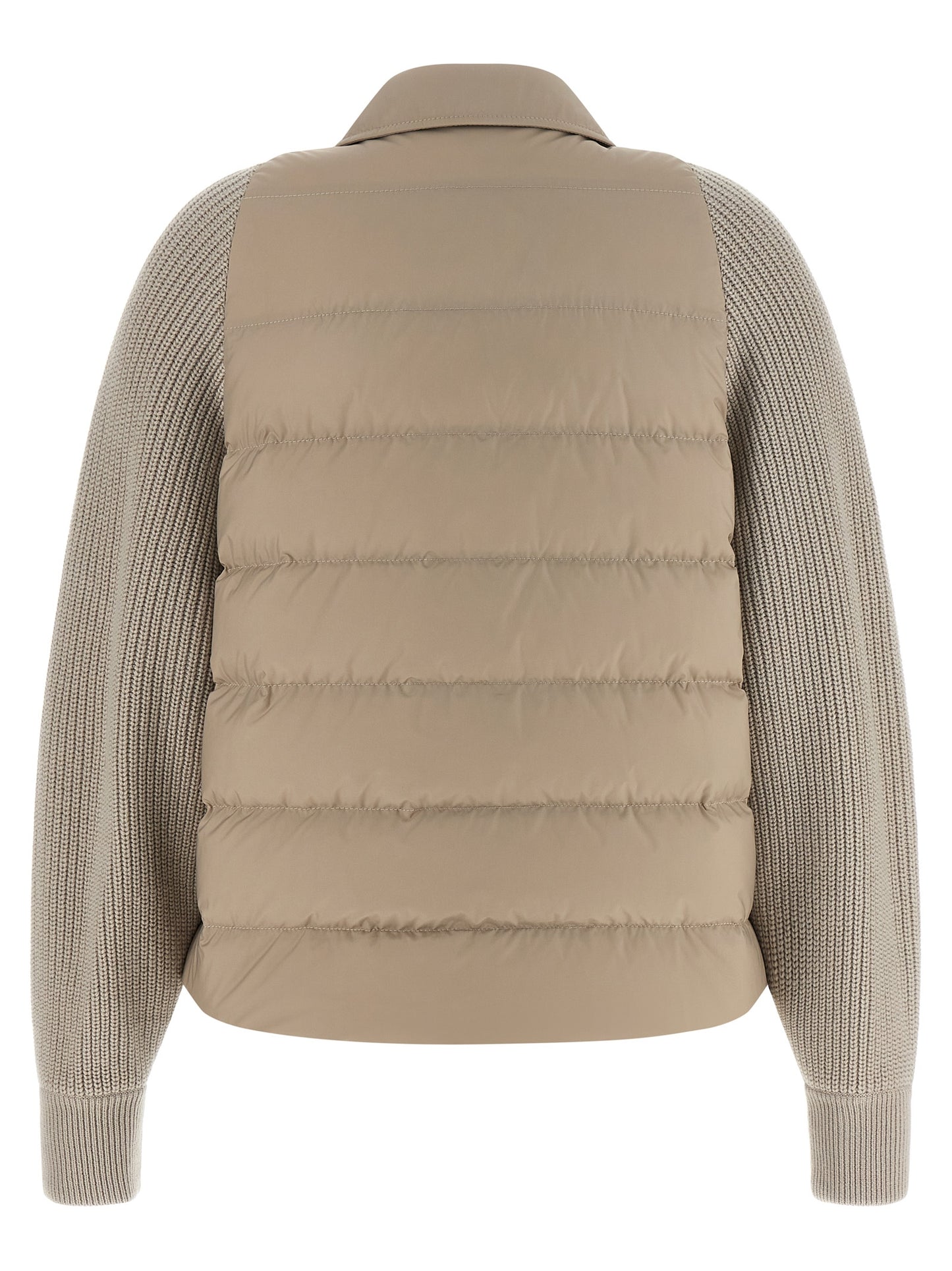 Beige Polyester Shell Jacket