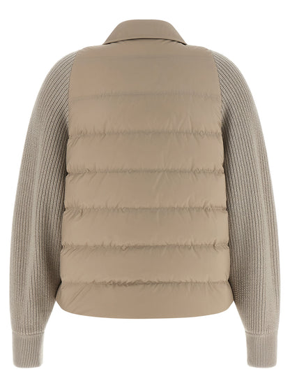 Beige Polyester Shell Jacket