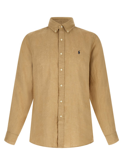 Beige Linen Blouse