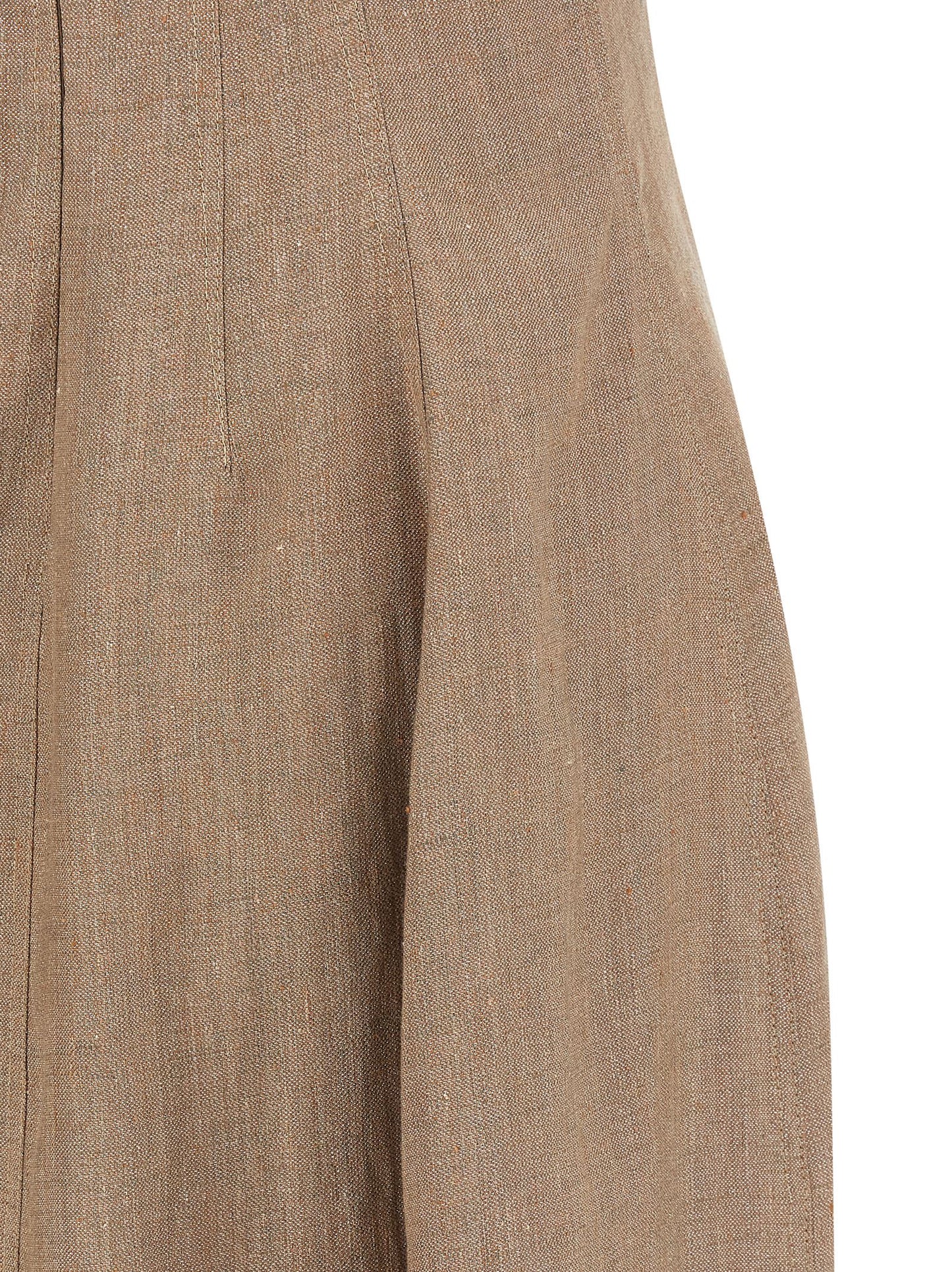 Beige Linen Long Dress