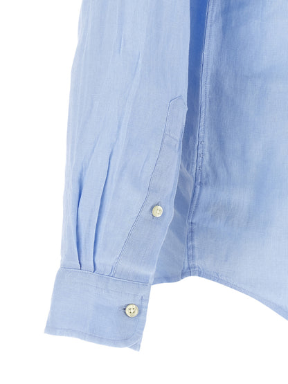 Blue Linen Blouse