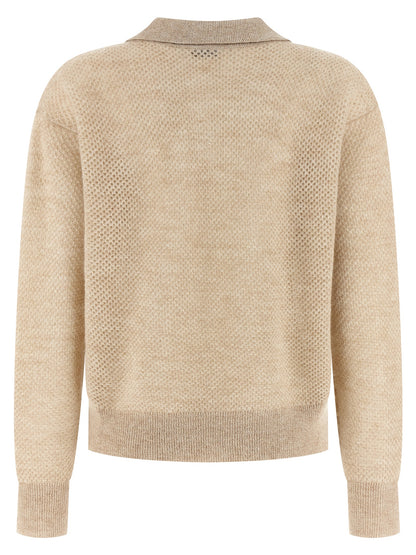 Gold Wool Polo Shirt