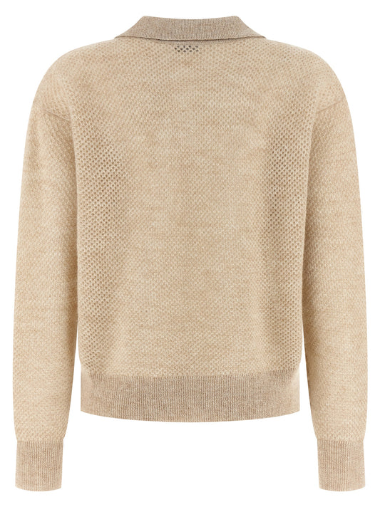 Gold Wool Polo Shirt