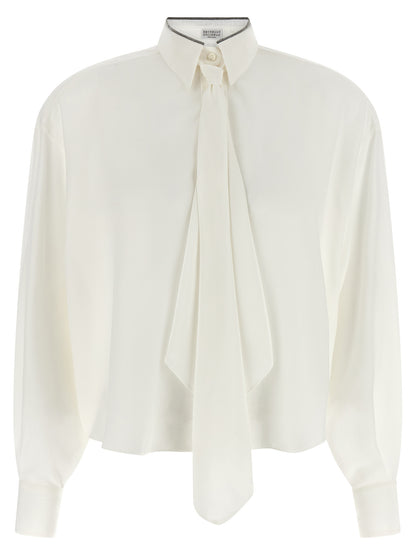 White Silk Blouse