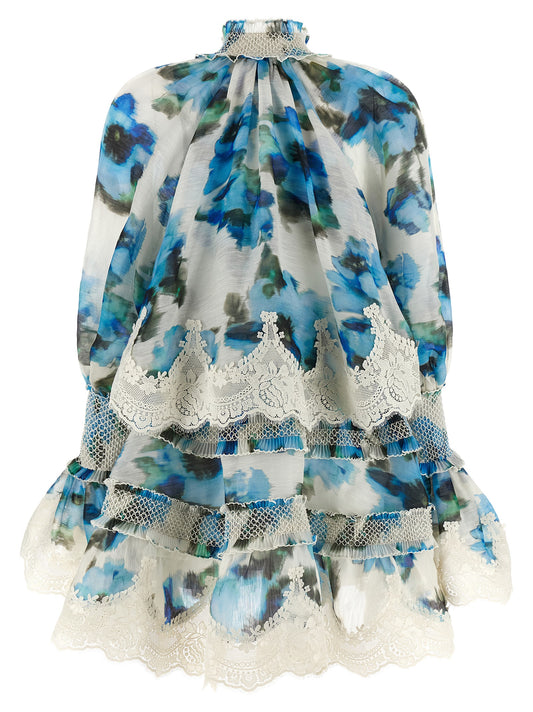 Blue Linen Short Dress