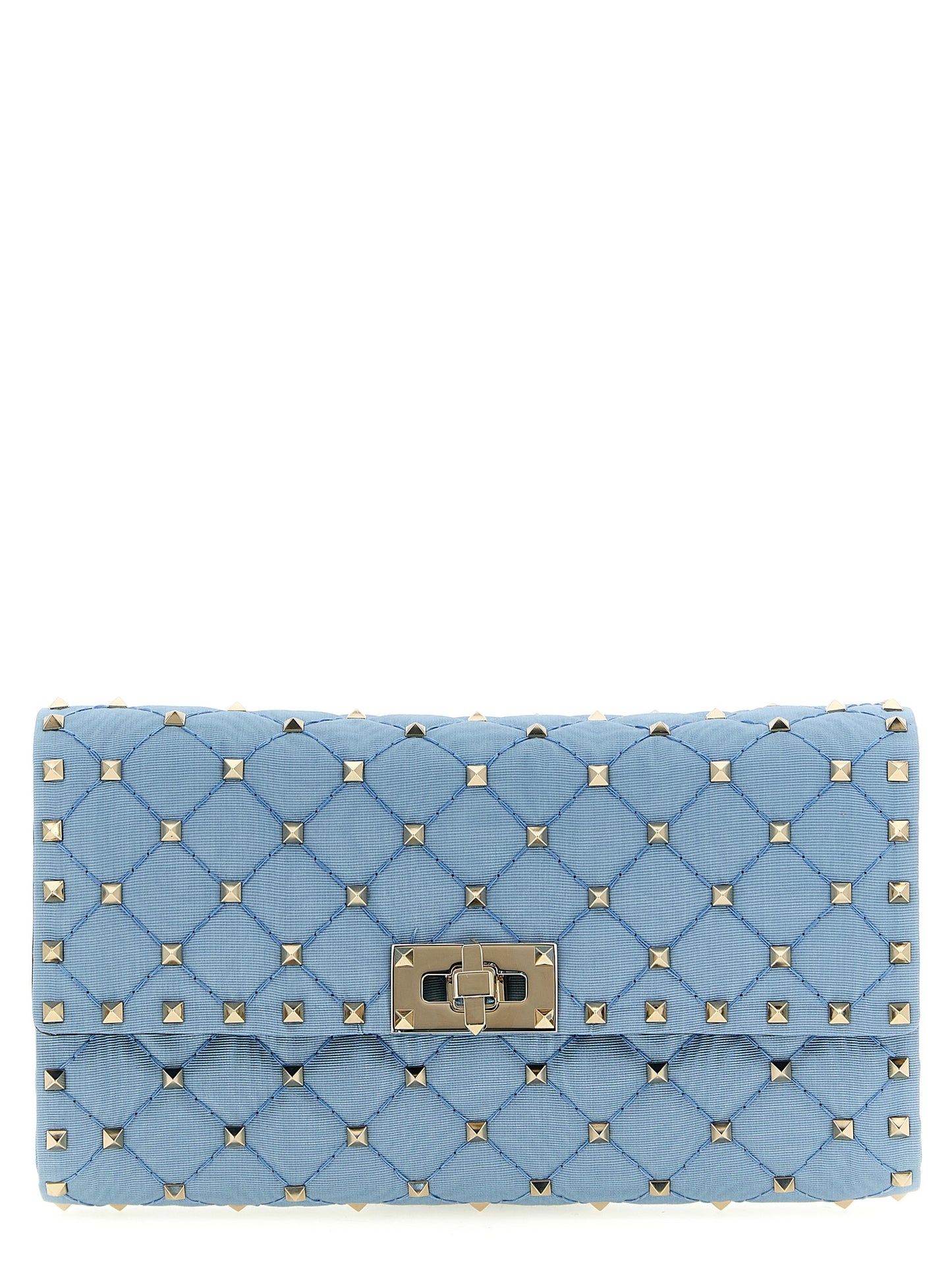 Blue Viscose Crossbody Bag