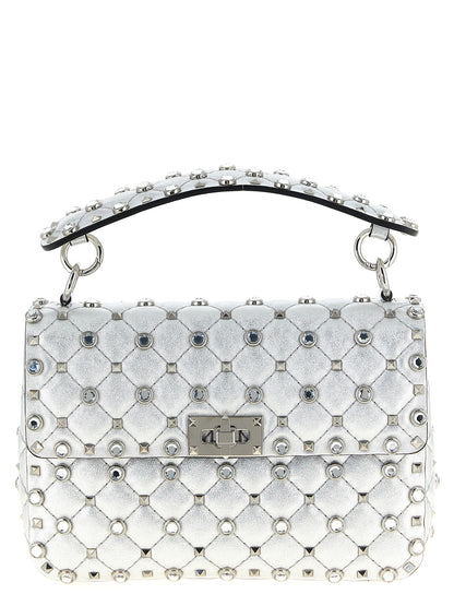 Silver Lamb Leather Shoulder Bag