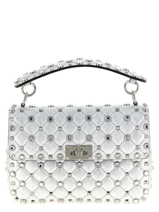 Silver Lamb Leather Shoulder Bag