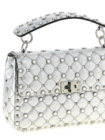 Silver Lamb Leather Shoulder Bag
