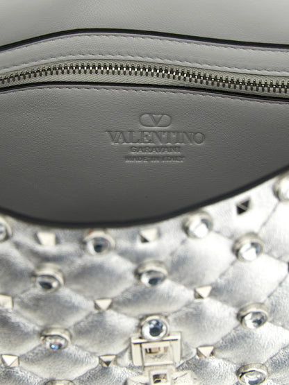 Silver Lamb Leather Shoulder Bag