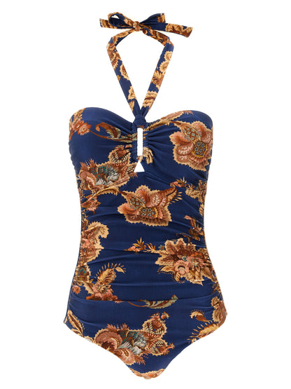 Multicolor Polyamide One-Piece Swimsuit