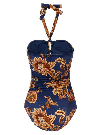 Multicolor Polyamide One-Piece Swimsuit