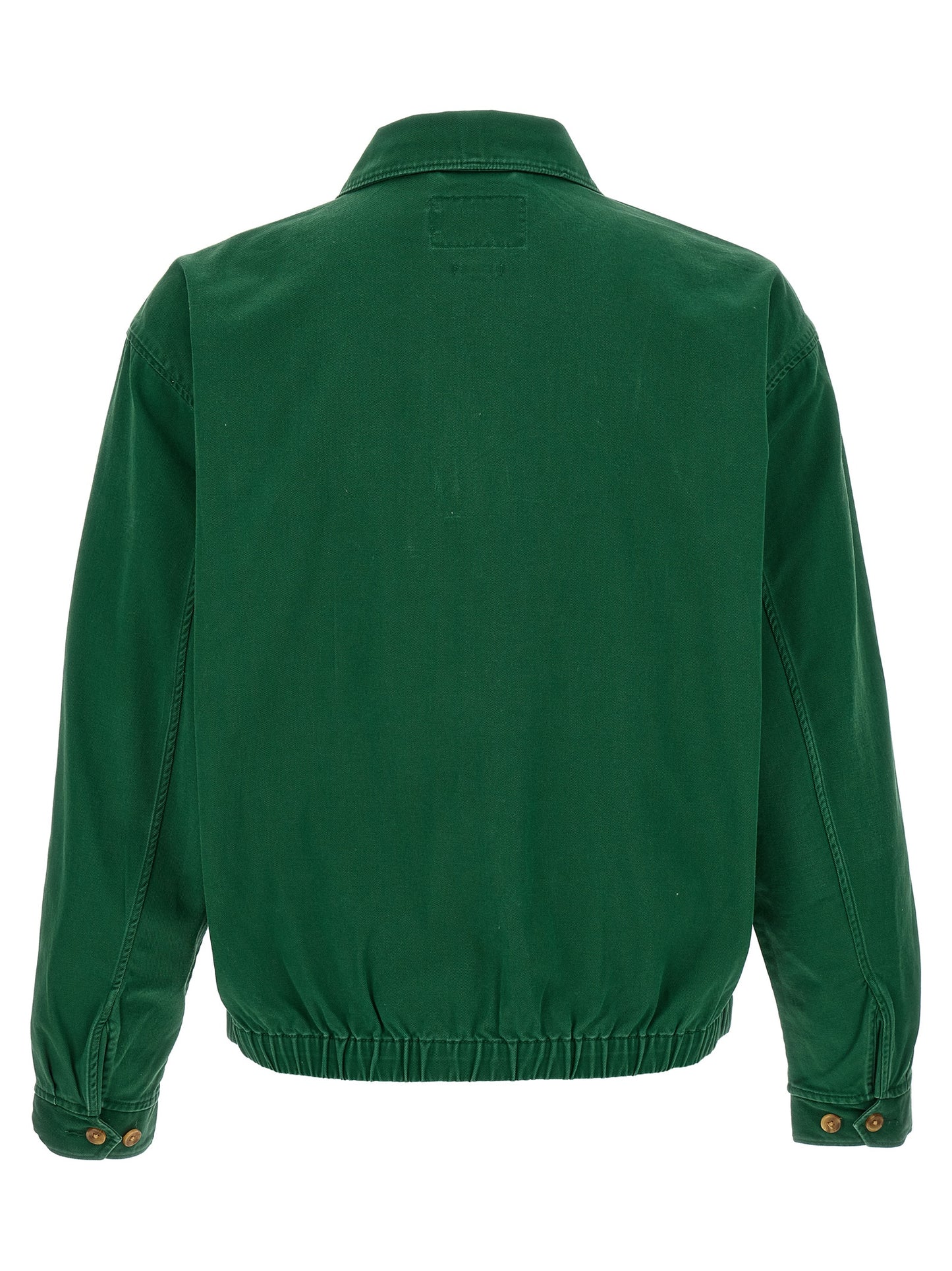 Bicolor Cotton Full-Length Jacket