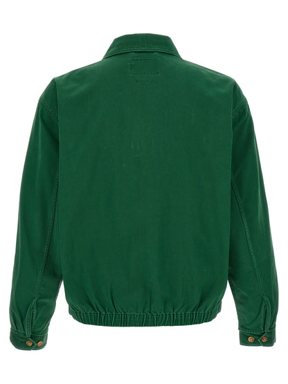 Bicolor Cotton Full-Length Jacket