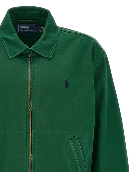 Bicolor Cotton Full-Length Jacket