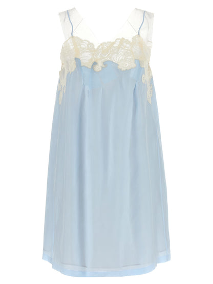 Blue Copper Short Dress