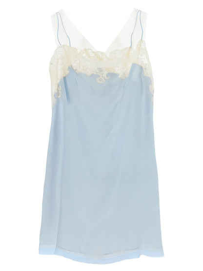 Blue Copper Short Dress