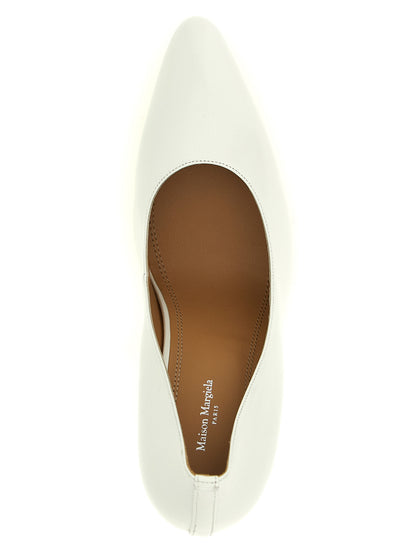 White Lambskin High Heel Pumps