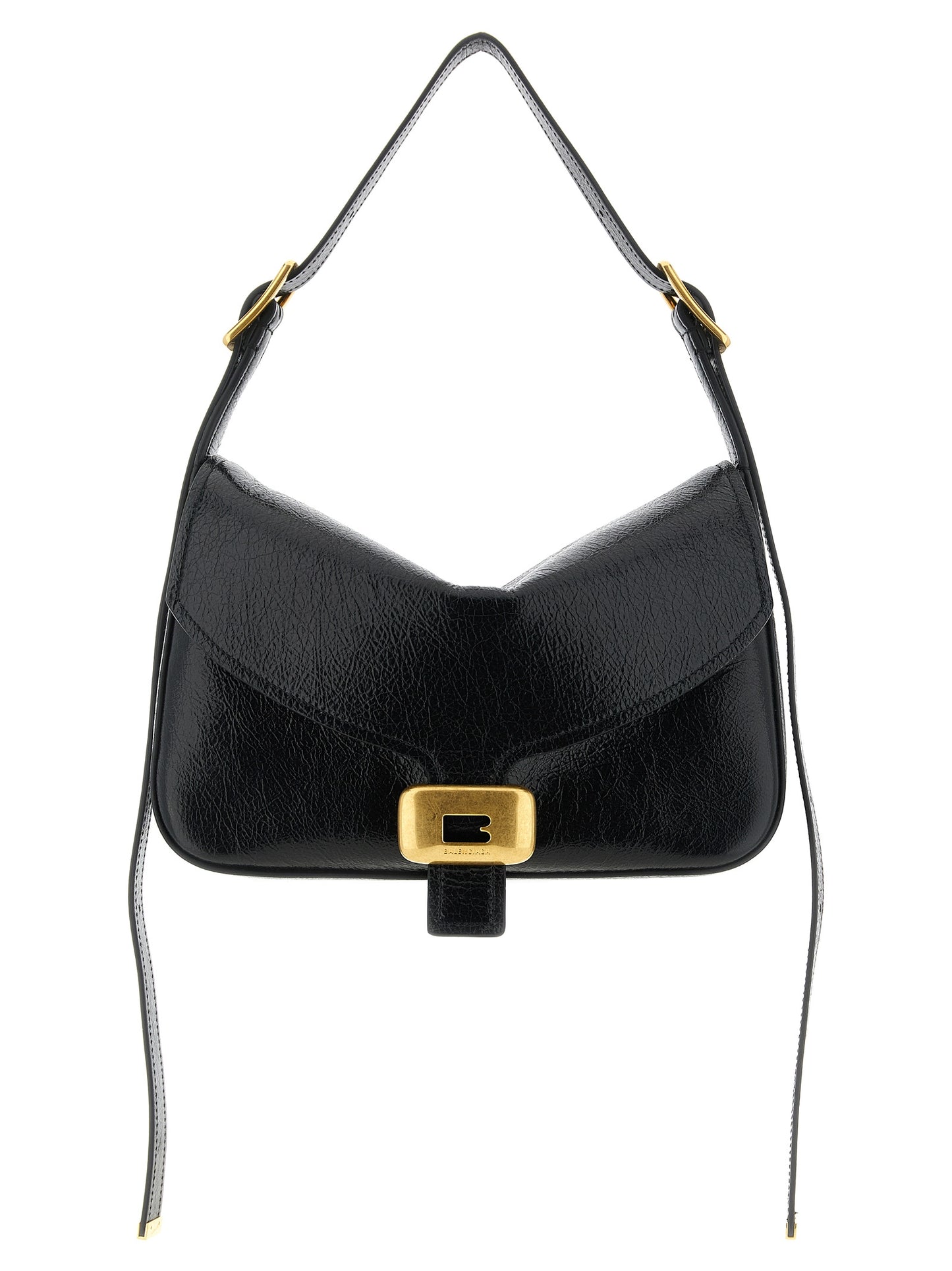 Black Lamb Leather Shoulder Bag