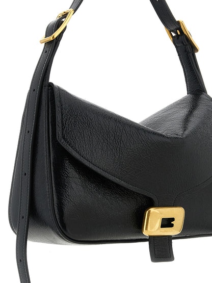 Black Lamb Leather Shoulder Bag