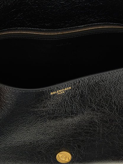 Black Lamb Leather Shoulder Bag