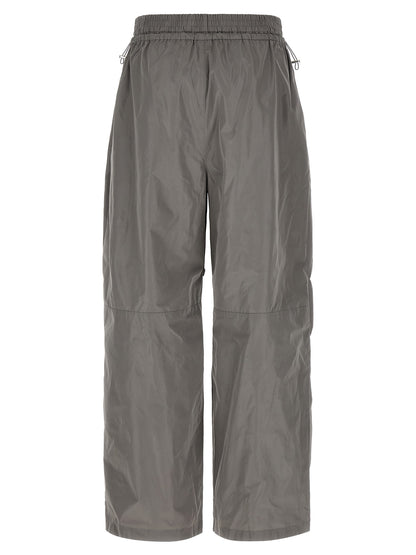 Gray Polyester Athletic Pants