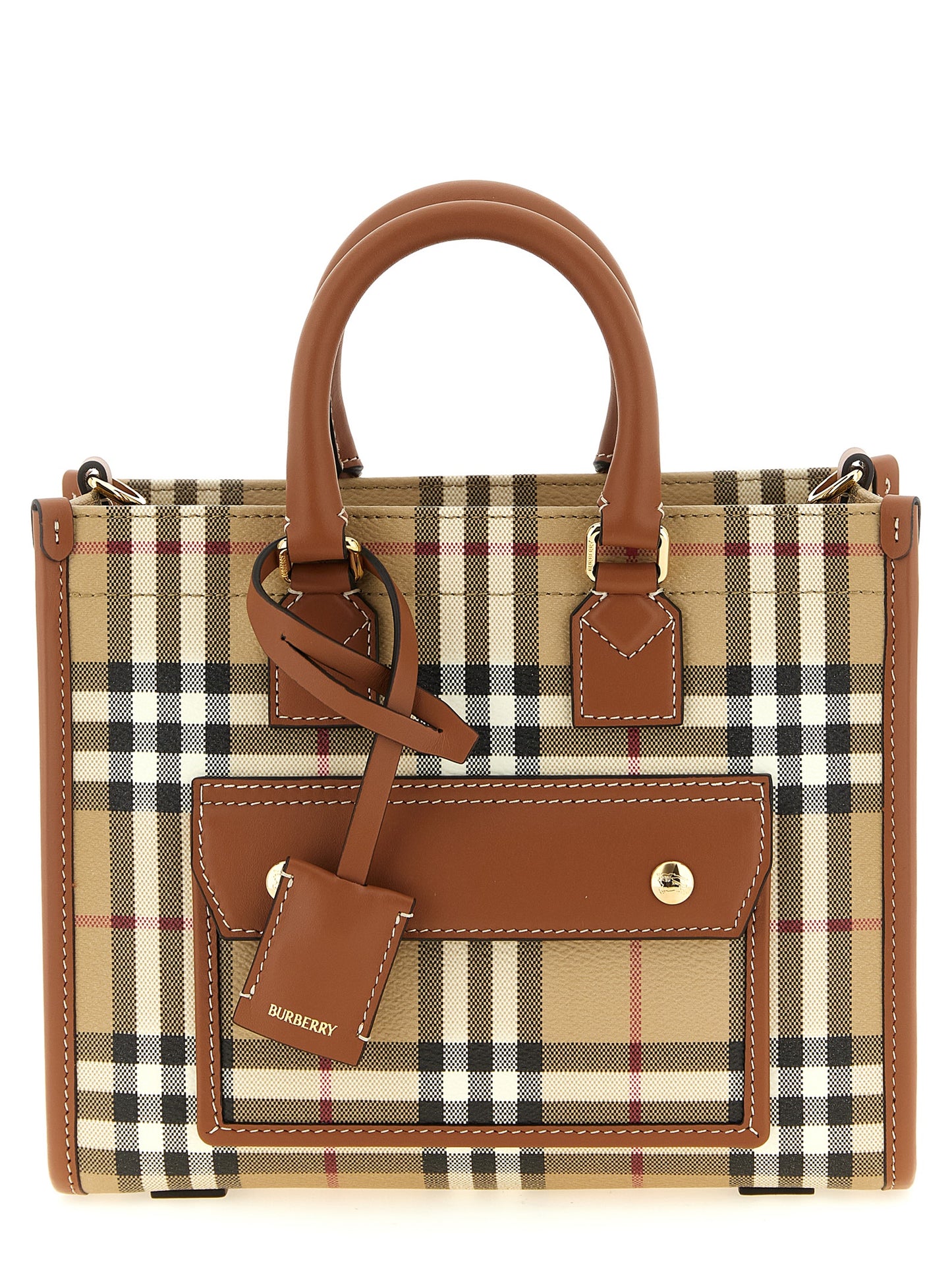 Beige Polyethylene Tote Bag
