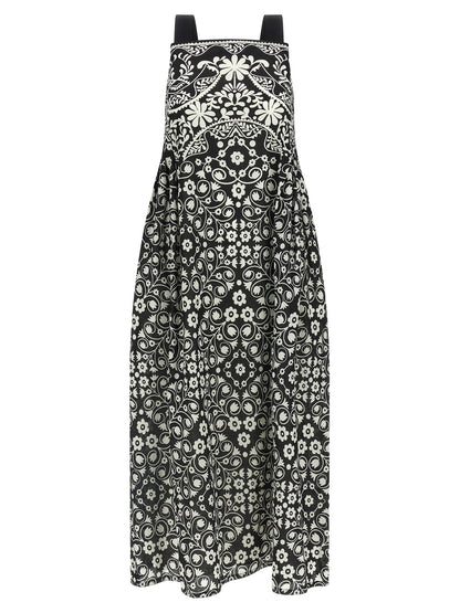 Bicolor Cotton Long Dress