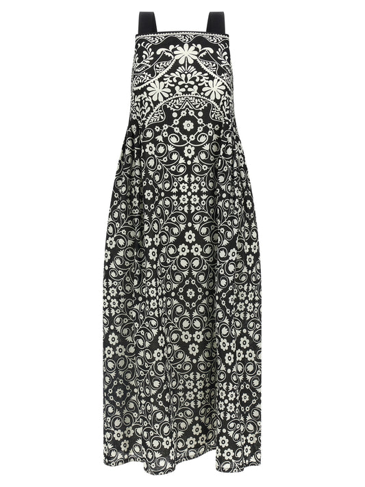Bicolor Cotton Long Dress