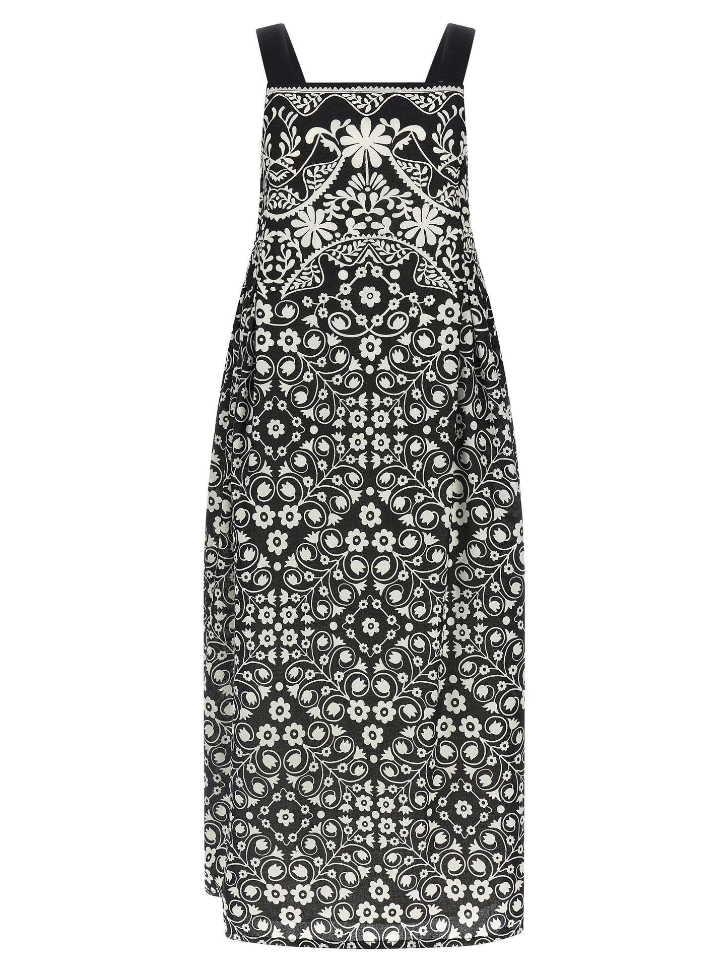 Bicolor Cotton Long Dress