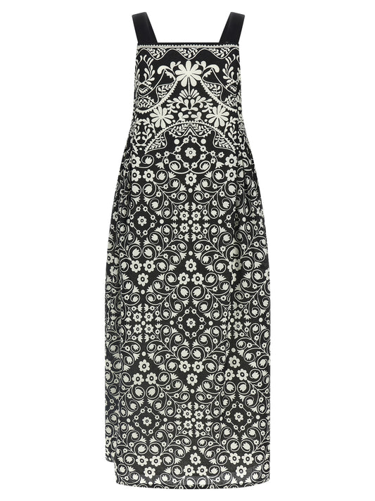 Bicolor Cotton Long Dress