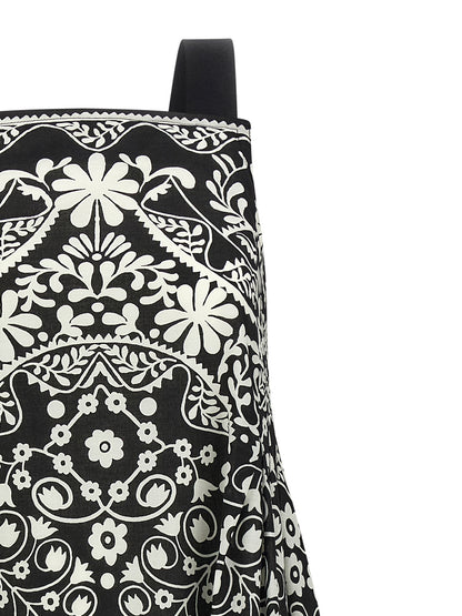 Bicolor Cotton Long Dress