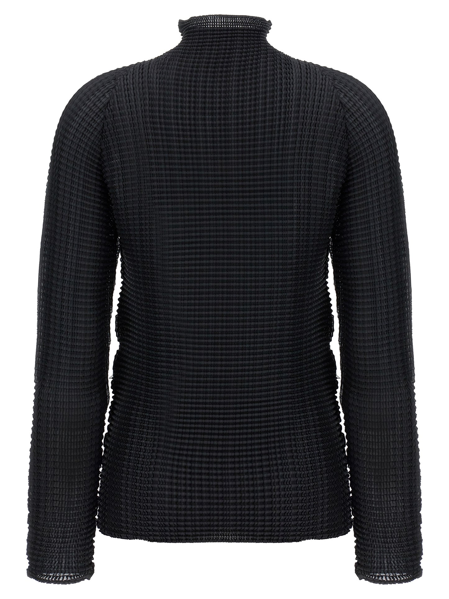 Black Polyester Cardigan