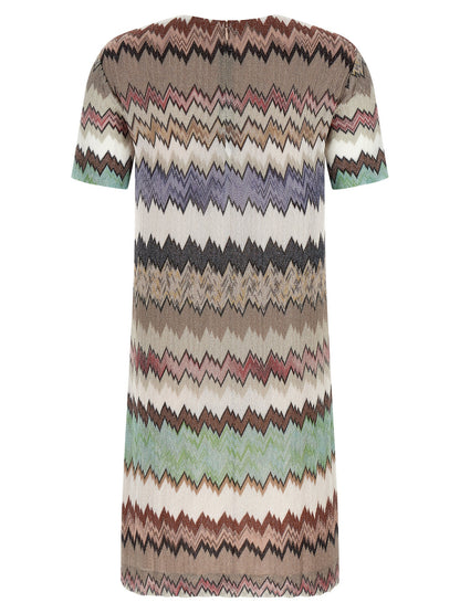 Multicolor Viscose Short Dress