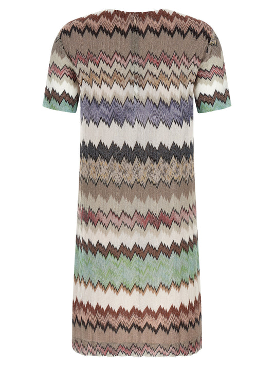 Multicolor Viscose Short Dress