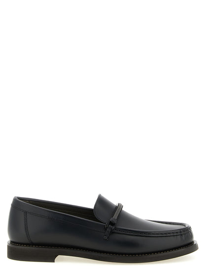 Black Calfskin Slip-On Loafers