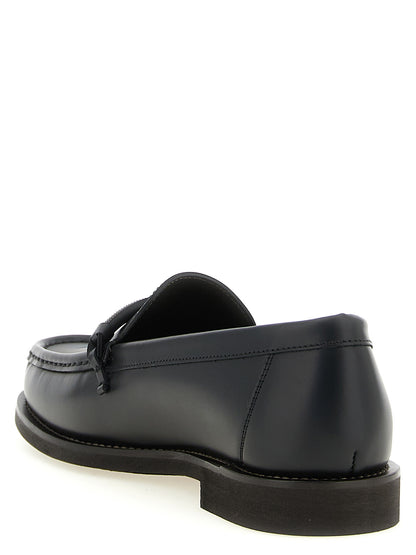 Black Calfskin Slip-On Loafers
