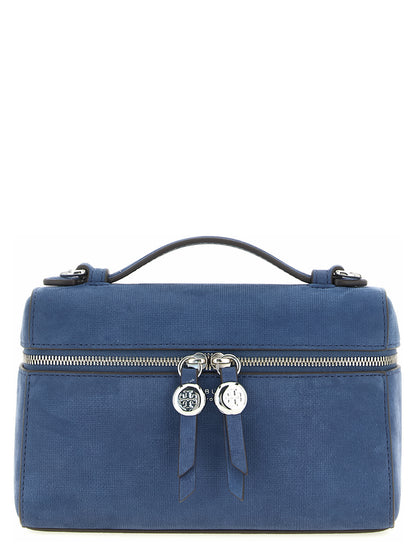 Blue Lamb Leather Handbag