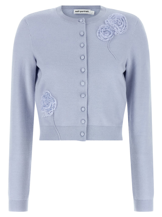 Blue Polyester Cardigan