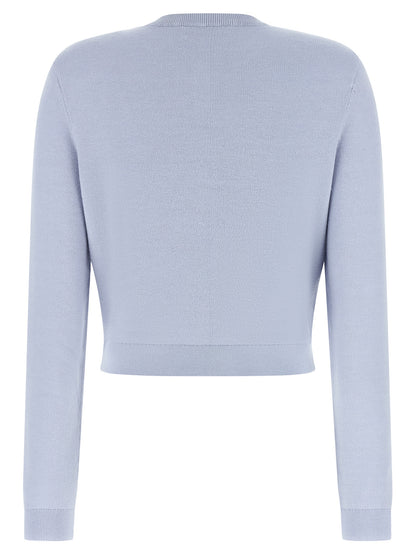 Blue Polyester Cardigan
