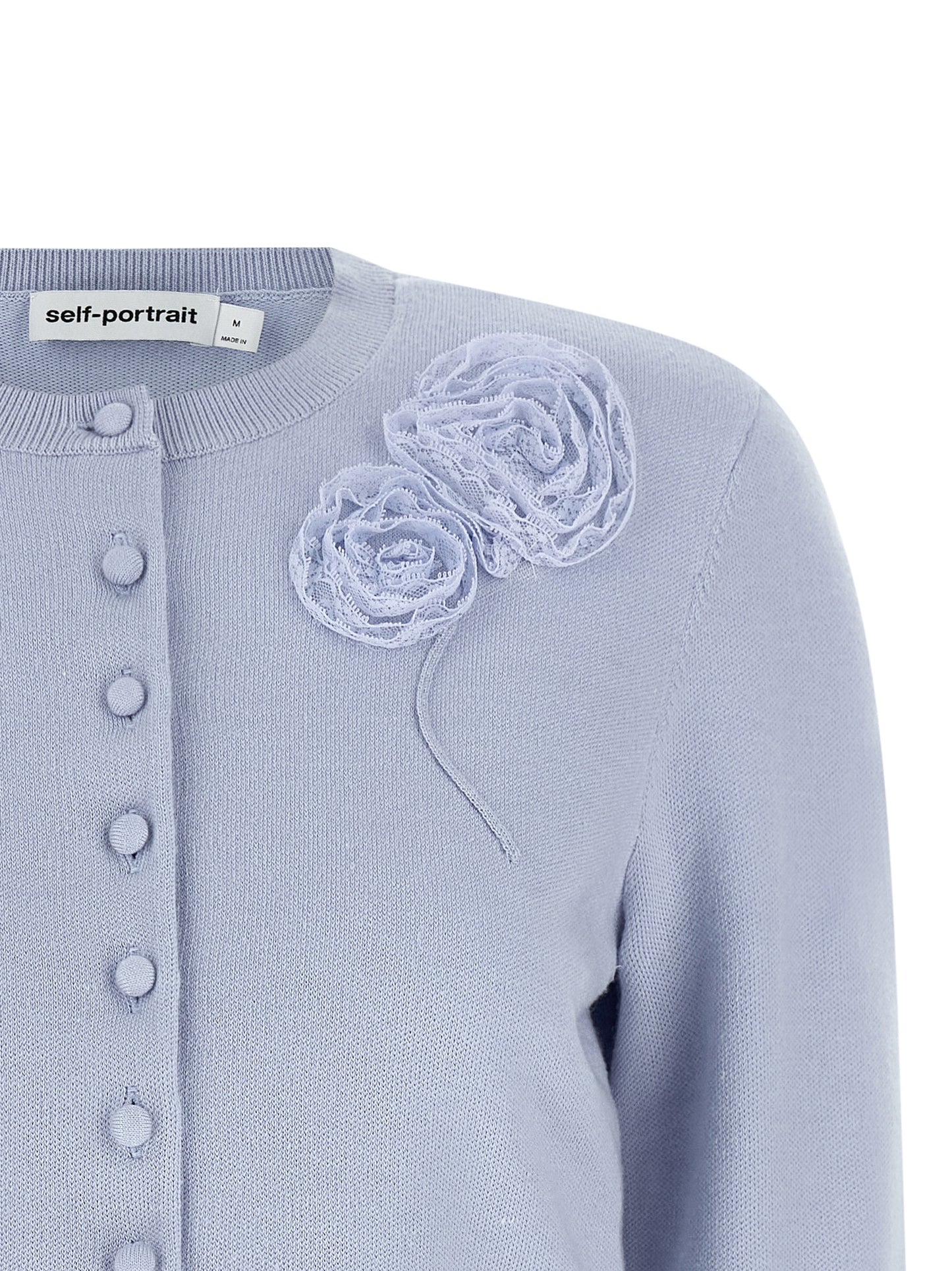 Blue Polyester Cardigan