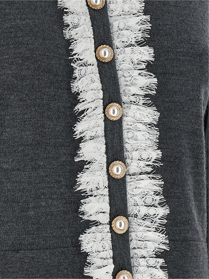 Gray Wool Cardigan