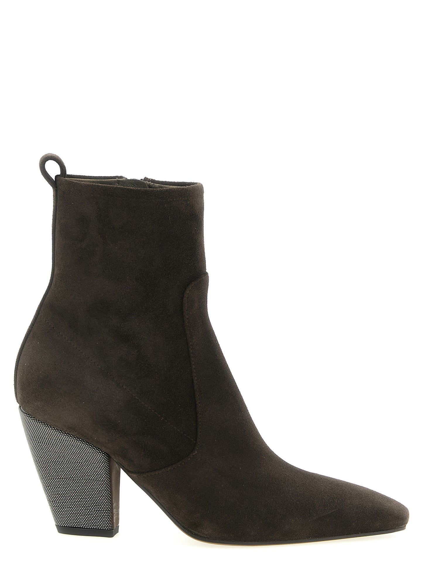 Brown Calfskin Ankle Boots
