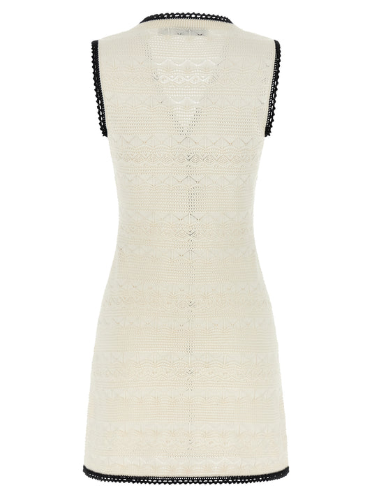 Bicolor Cotton Short Dress